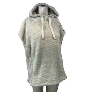 COLUMBIA ~ WOMENS XL ~ IVORY FLEECE PULLOVER PONCHO VEST SWEATSHIRT